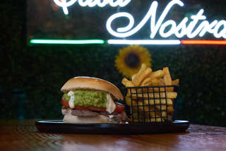 Producto Churrasco Italiano + Papas Fritas