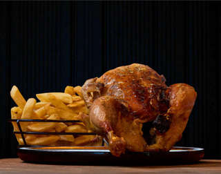 Producto Pollo Asado + Papas Fritas XL