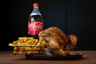 Producto Pollo Asado + Papas Fritas XL + Bebida 1.5 L
