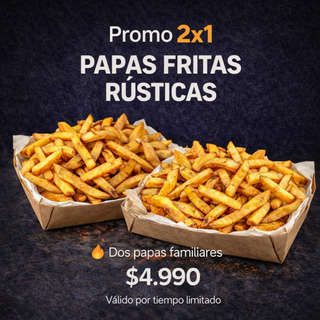 Producto 2X1 Papas Fritas Grandes