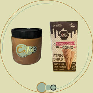 Producto Helado + barquillos