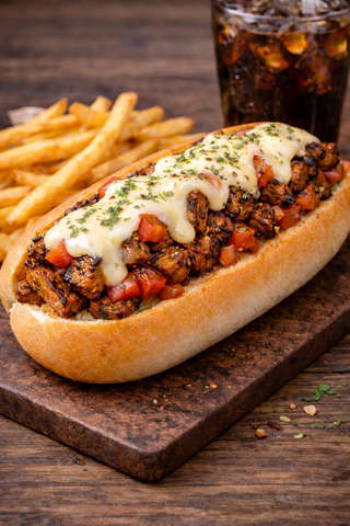 Producto As Mediterraneo con papas y bebida