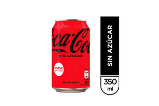 Producto Coca Cola sin azúcar