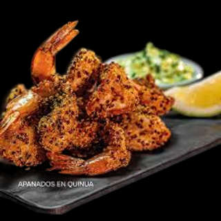 Producto camarones apanados en quinua